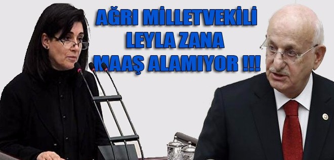 AĞRI MİLLETVEKİLİ LEYLA ZANA MAAŞ ALMIYOR