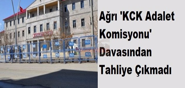 Ağrı 'KCK Adalet Komisyonu' Davasından Tahliye Çıkmadı