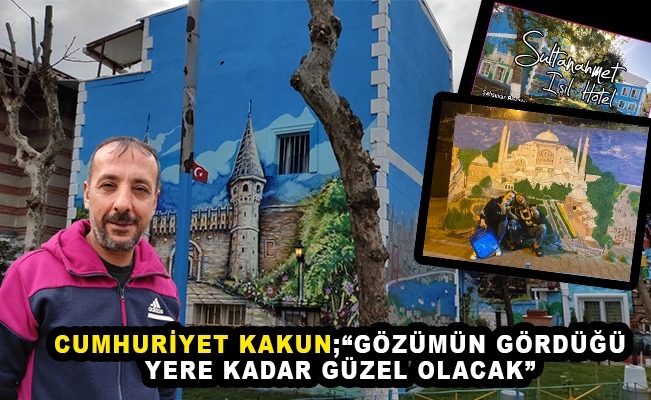 Sokağı galeriye dönüştürüyor