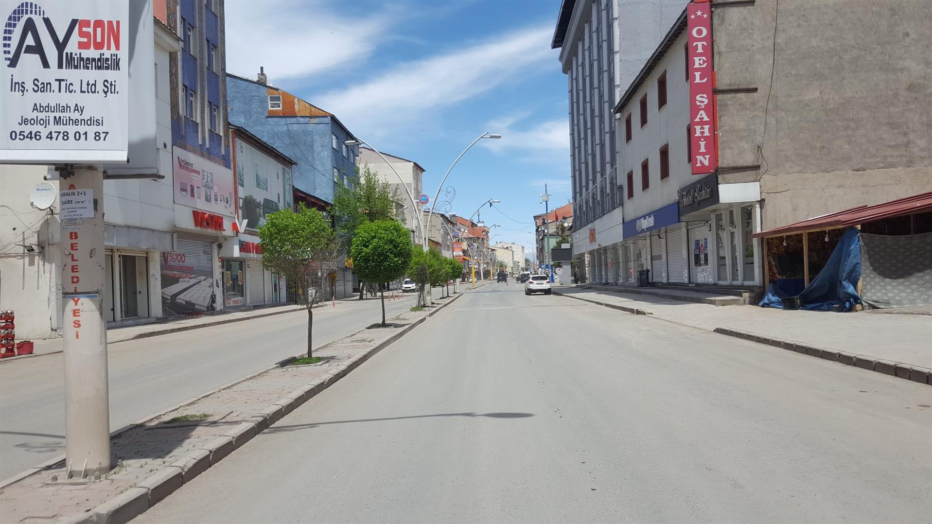 Ağrı'da yasağın ardından cadde ve sokaklar sessiz…