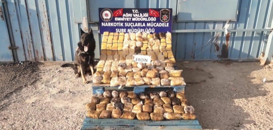 Ağrı’da 73 Kilo eroin ele geçirildi.