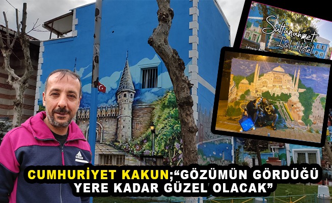 Sokağı galeriye dönüştürüyor