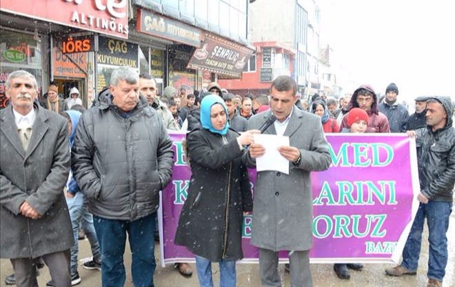 SOKAĞA ÇIKMA YASAKLARI VE KATLİAMLAR DOĞUBAYAZIT´TA PROTESTO EDİLDİ