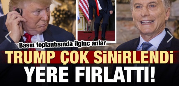 Trump çok sinirlendi! Yere fırlattı