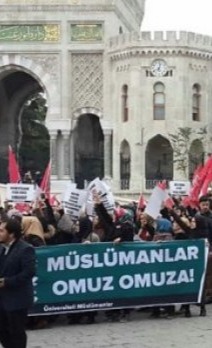 IŞİD'ciler Beyazıt Meydanı'nda toplandı