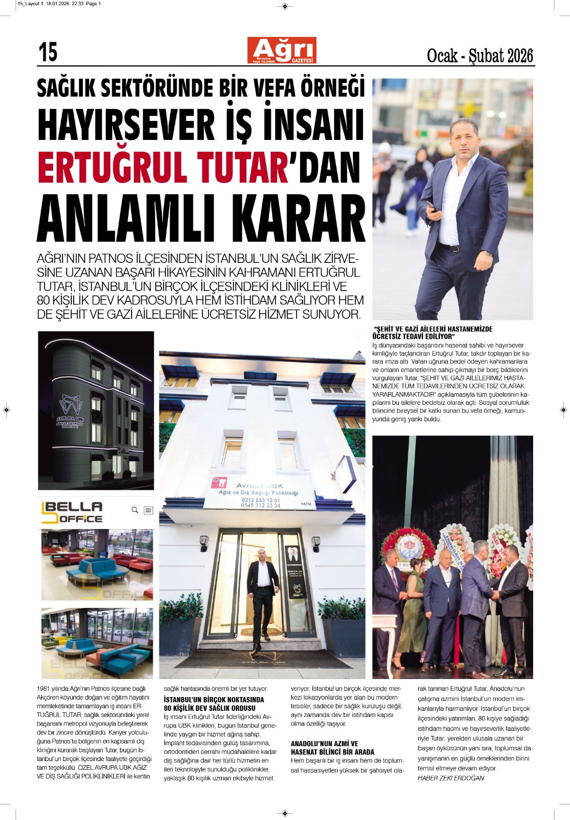 HAYIRSEVER İŞ İNSANI ERTUĞRUL TUTAR’DAN ANLAMLI KARAR