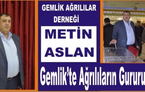 Gemlik'te Ağrılıların Gururu Metin ASLAN