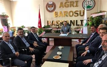 Ak Parti Ağrı Milletvekili ÇELEBİ’den, Baro Başkanı AYDIN’a Ziyaret