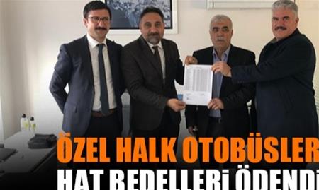 Özel Halk Otobüsleri Hat Bedelleri Ödendi