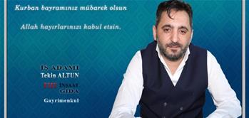 Ağrı'lı iş adamlarımızdan Tekin ALTUN'dan Bayram Mesajı