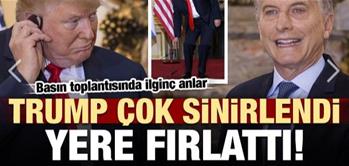 Trump çok sinirlendi! Yere fırlattı