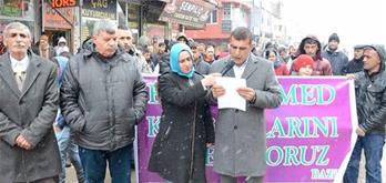 SOKAĞA ÇIKMA YASAKLARI VE KATLİAMLAR DOĞUBAYAZIT´TA PROTESTO EDİLDİ