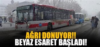 AĞRI DONUYOR!! BEYAZ ESARET BAŞLADI!